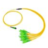 custom 12 fiber mpo apc to 12 sc apc connectors breakout cable assembly 2.0mm 3.0mm lszh yellow