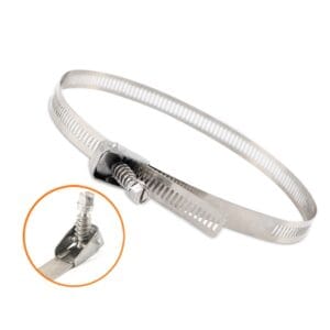 adjustable band bracket assembly clamps for pole or hole, steel ball self locking design