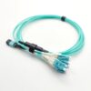 12 fiber mpo to lc breakout cable om3 uniboot aqua pc