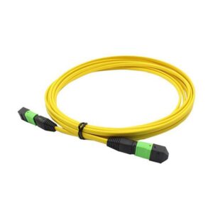 12 fiber mtp termination flat truck cable single mode os2 g657a2 yellow 3m