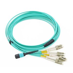 12 fiber mtp to 6lc duplex fanout cable om3 10g aqua
