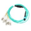 12 fiber mtp to 6lc duplex fanout cable om3 10g aqua
