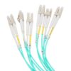 12 fiber mtp to 6lc duplex fanout cable om3 10g aqua