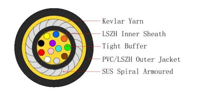 12CORS AREMORED CABLE for ODVA MPO to LC patch cord