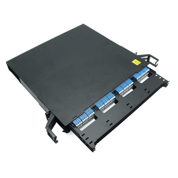 1u 144 cores high density mpo/mtp to lc slide patch panel with mpo 12 cassette