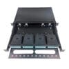 Top Selling 1U 96 Cores Sliding Drawer MPO MTP Patch Panel with 4 Cassettes OM3 24 Fiber