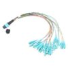 24 Fibers MPOM To LCPC Fanout 0.9mm 30cm Patch Cable OM3 Multimode