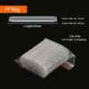 2x3mm ftth drop cable fiber joint sleeve with one steel rod 1.0mm, tube length 60mm, clear polyelefin