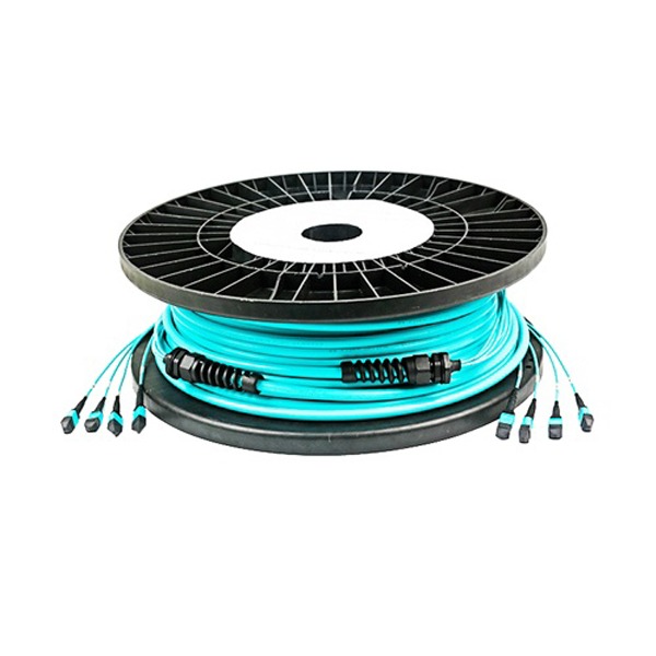 backbone 48 fibers mpo track cable om3 il 0.7db with drum