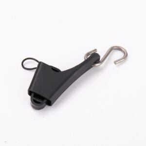 Plastic Black Adjustable Tension Wire Clamp For Figure 8 Cable with Metal S Hook