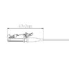 e2000 connector fiber optic cable 0.9mm sm apc with metal self locking dust cap, green
