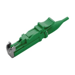e2000 connector fiber optic cable 0.9mm sm apc with metal self locking dust cap, green