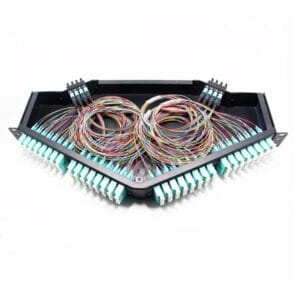 FHD 1U MPO MTP to LC Angled Rack Mount Patch Panel 10/40/100GB