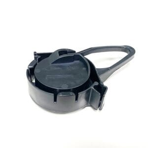 Plastic Nylon Round Cable Tension Camp, Black 6mm cable, opened bail, anti UV