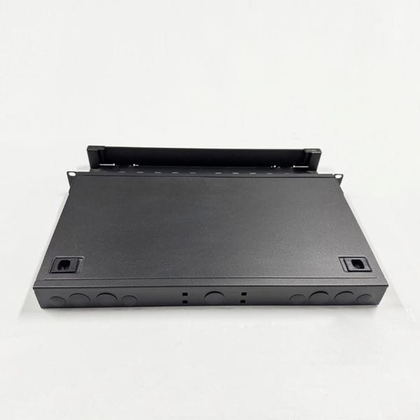 High Density MPO 96 Fibers Rack Mounted Patch Panel Black for 12 Port LC Cassette