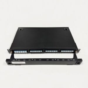 High Density MPO 96 Fibers Rack Mounted Patch Panel Black for 12 Port LC Cassette