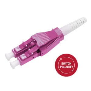 LC 3.0mm Duplex Connector Multimode Fiber Violet Housing, PC, IL