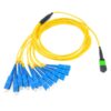 mpo 12 fiber cable fanout with scupc fiber optic pigtails 2mm yellow os1