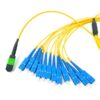 mpo 12 fiber cable fanout with scupc fiber optic pigtails 2mm yellow os1