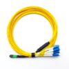 mpo apc 12 fiber to lc pc fanout cable singlemode yellow 3mm os2 9125um