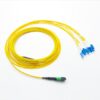 mpo apc 12 fiber to lc pc fanout cable singlemode yellow 3mm os2 9125um