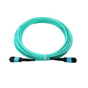 MTP To MTP Fiber Cable 12 Fibers OM3-150 Aqua 10M