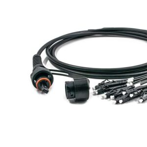 outdoor odva mpo 12 to lc patch cord cable fanout 2.0mm pigtails in black