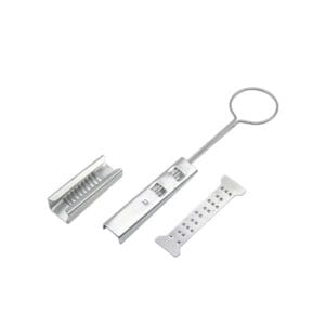 High Strength Ftth Mini Flat Aerial Drop Cable Clamp Metal Steel Material