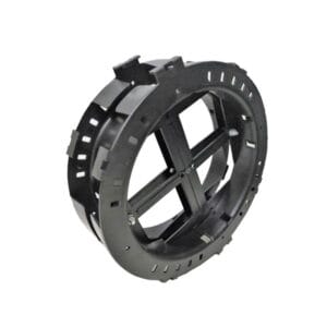 Round Shape Plastic Aerial Pole Wall Mount Cable Storage Bracket , Store12meter Long Cable Diameter 10mm