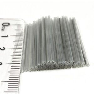 35mm*0.5mm clear single fiber splice sleeves 35mm length, ultra thin, high shrink, stainless steel 0.5mm, iod after recovery 1.6mm for 900um optical fiber cable, 100pcs/bag