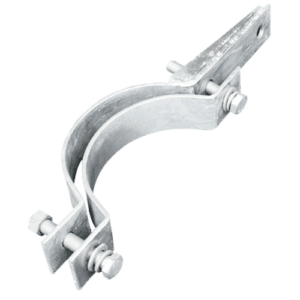 metal pole mount bracket hoop, pole diameter from 195mm to 300mm