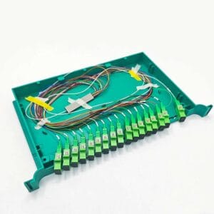 1 * 16 splittercassette sc upc apc connectors, 300*180*25mm plastic material abs, green