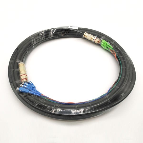 catv & lan outdoor patch cord sc upc sc apc with service drop cable 4 core overhead wring, 9.2 9.6mm pe, 4 longitudinal water barrier