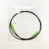 armoured fiber optic patch cord 1 mt, single mode sfm cable 3mm tpu black, il 0.15db, green sc apc connector