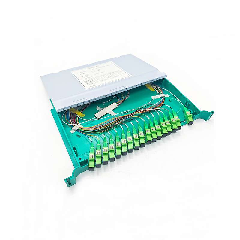 1 * 16 splittercassette sc upc apc connectors, 300*180*25mm plastic material abs, green
