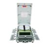 4 buckles gray outdoor fiber distribution cabinet ip65 wall mount, suitable for 1x16 sc splitter, 2x32 lc splitter