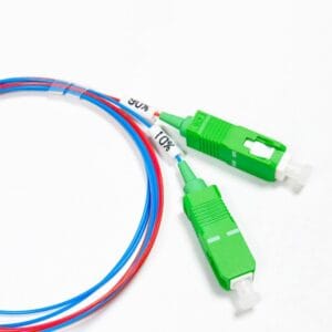 1×2 fused fiber coupling 10%:90% three window 1310 1490 1550nm blister box pack