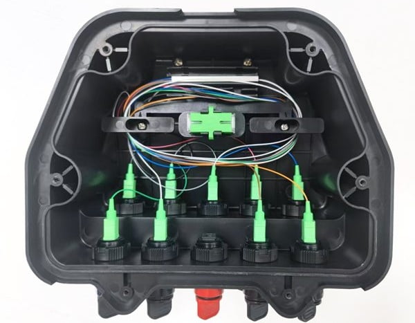 10 port fast exit atb fiber optic distribution box, suitable for 1x9 or 1x2 and 1x8 splitter coupling
