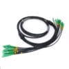 12 core armored patch cable lc apc lc apc single mode g.657 opnr riser, 2.5 mts, outdoor tpu sheath