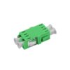 lc apc adapter duplex, sc footprint welding body, w/o flange, single mode apc green, metal clip