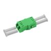 lc apc adapter duplex, sc footprint welding body, w/o flange, single mode apc green, metal clip