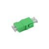 lc apc adapter duplex, sc footprint welding body, w/o flange, single mode apc green, metal clip
