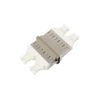 4 way lc to lc adapter, integrated white dust cap, sm&mm, flangeless om2 om1 om3 om4 om5