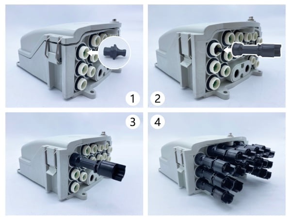 Compact Size, Multi-Function Ftth Fiber Splice Box, 16 Sc Fast Connector, 2pcs 1x8 Abs Splitter Or Blockless Splitter 16b细节4 compact size, multi function ftth fiber splice box, 16 sc fast connector, 2pcs 1x8 abs splitter or blockless splitter