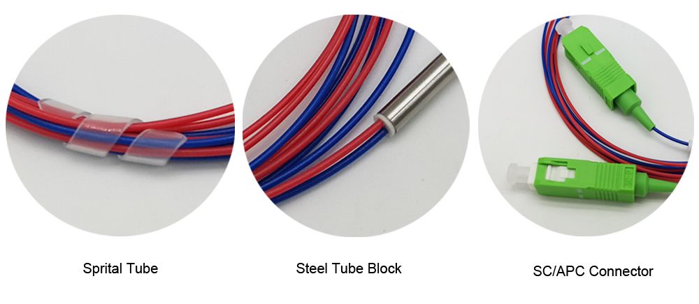 dual window 1×2 fiber optic coupler 50/50 single mode fiber 1310/1490nm