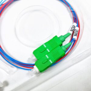 1×2 fiber optic cable coupler loss chart 20:80 sc pigtails green 1.5meter