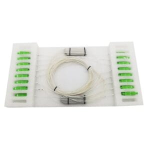 ftth lc fiber splitter optical plc1×2 sc apc single mode 900um white hytel tube 60*7*4mm steel tube, 1meter