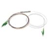 mini plc splitter module,stainless steel tube 1x2 with lc/apc connectors green 1meter 900um white in, colored output