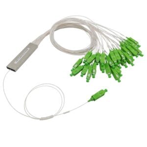 1x32 optical fiber splitter plc steel tube g657a2 lc apc connector