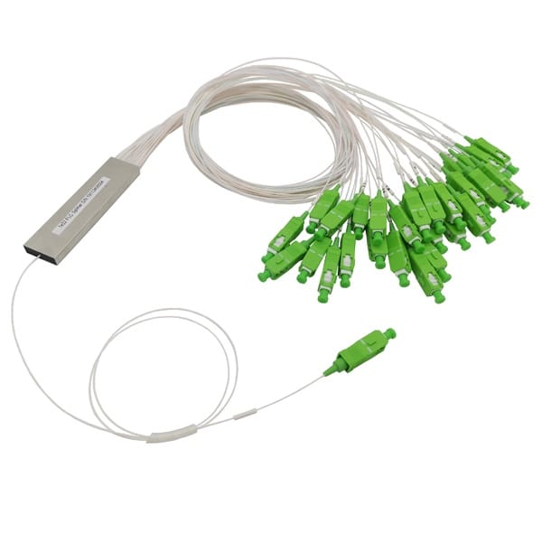 1x32 optical fiber splitter plc steel tube g657a2 lc apc connector